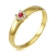 złoty pierścionek z rubinową cyrkonią / pr.585