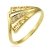 Złoty pierścionek z cyrkoniami / 585