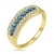 Złoty pierścionek obrączka cyrkonie i szafiry / pr.585