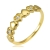Złoty pierścionek obrączka serduszka z cyrkoniami/ 585