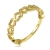 Złoty pierścionek obrączka z serduszkami / 585