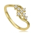 złoty pierścionek z cyrkoniami modna kolekcja / 585