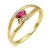 Złoty pierścionek z rubinem i cyrkoniami / pr.585