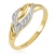 Złoty dwukolorowy pierścionek  z cyrkoniami/ pr.585
