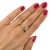 złoty dwukolorowy pierścionek  z cyrkoniami/ pr.585