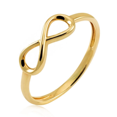 Złoty pierścionek z symbolem nieskończoności / pr.585