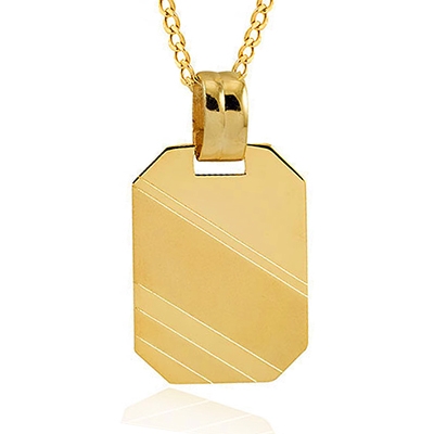 Złota zawieszka / nieśmiertelnik / blaszka / pr.585