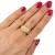 złoty pierścionek duze serce z cyrkoniami/ pr.585